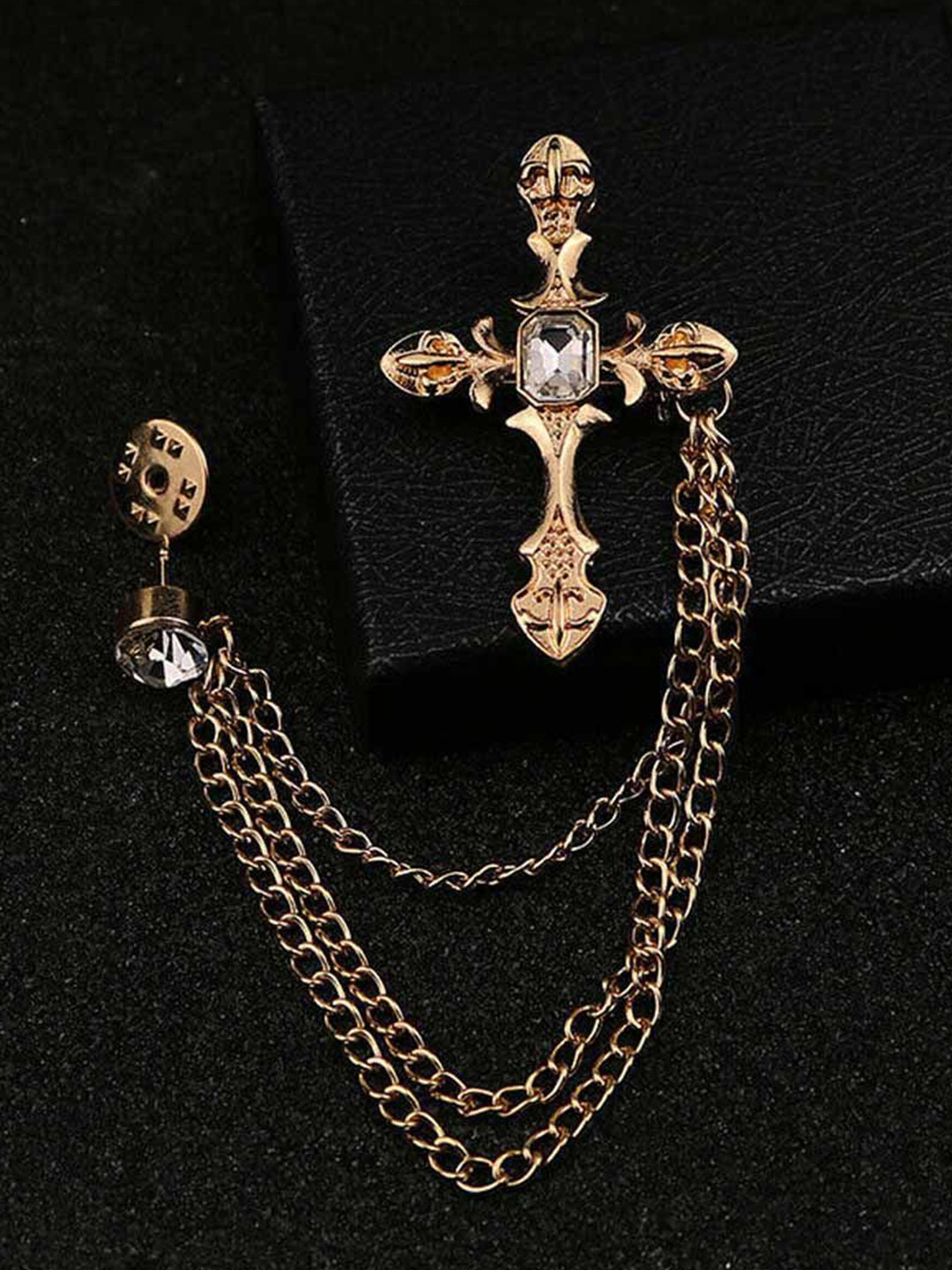 Curren Gold-Toned Plated Alloy Brooch