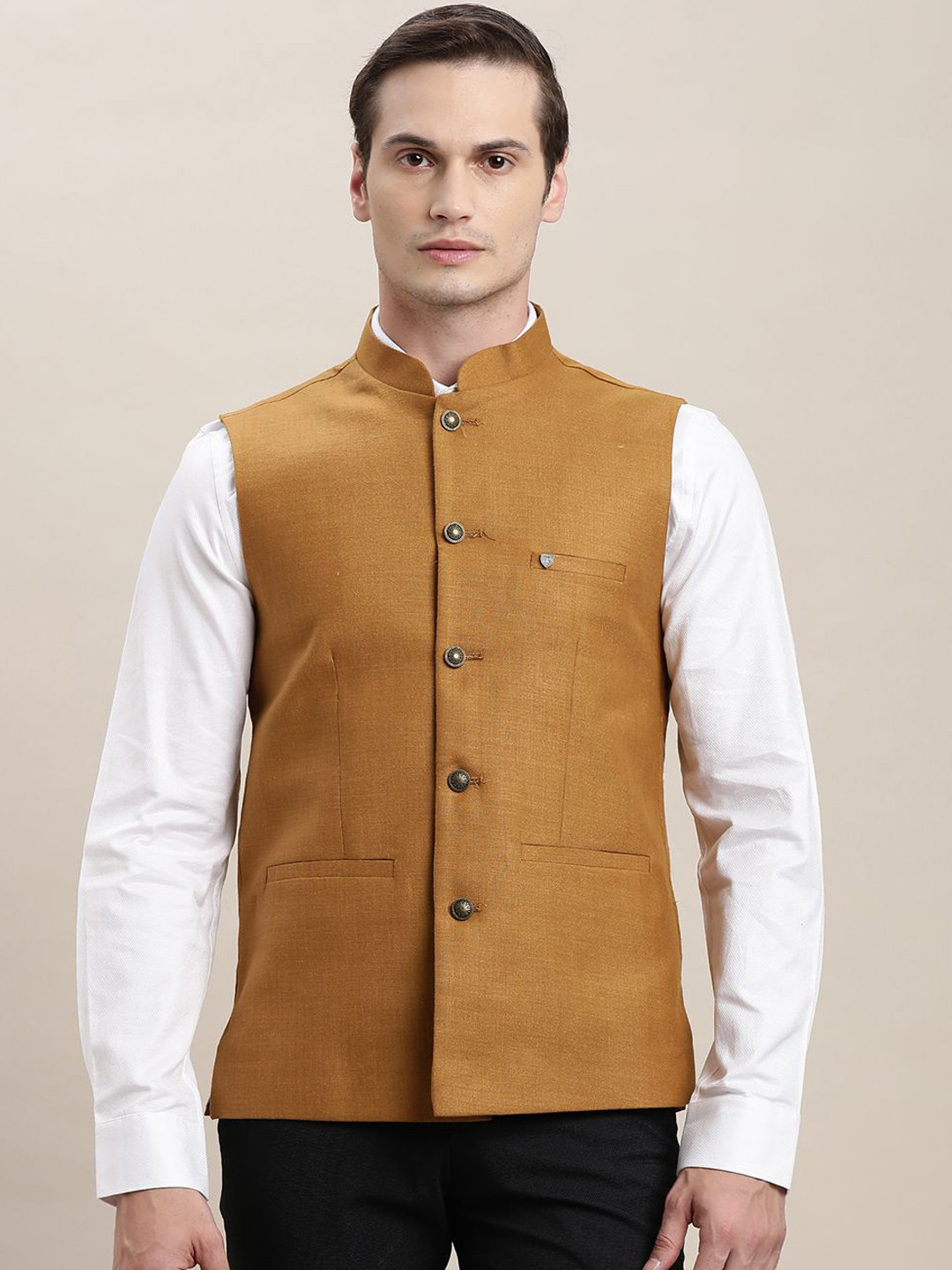 Turtle Sleeveless Nehru Jacket