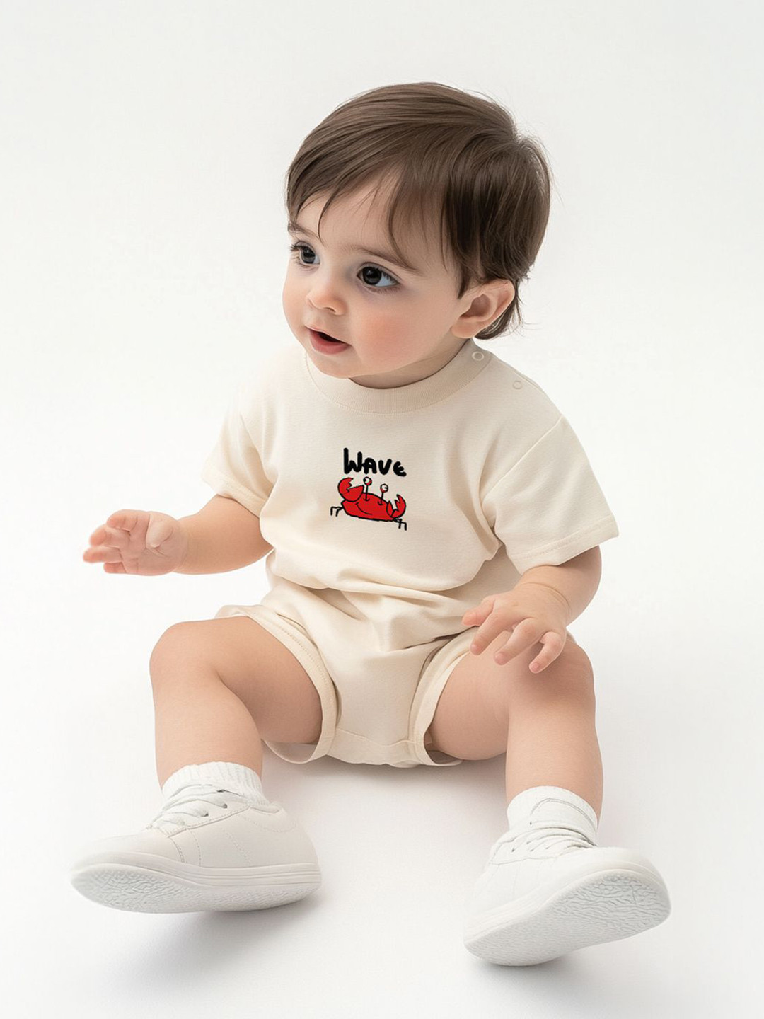 Nauti Nati Boys Cotton Beach Theme Oversized T-shirt