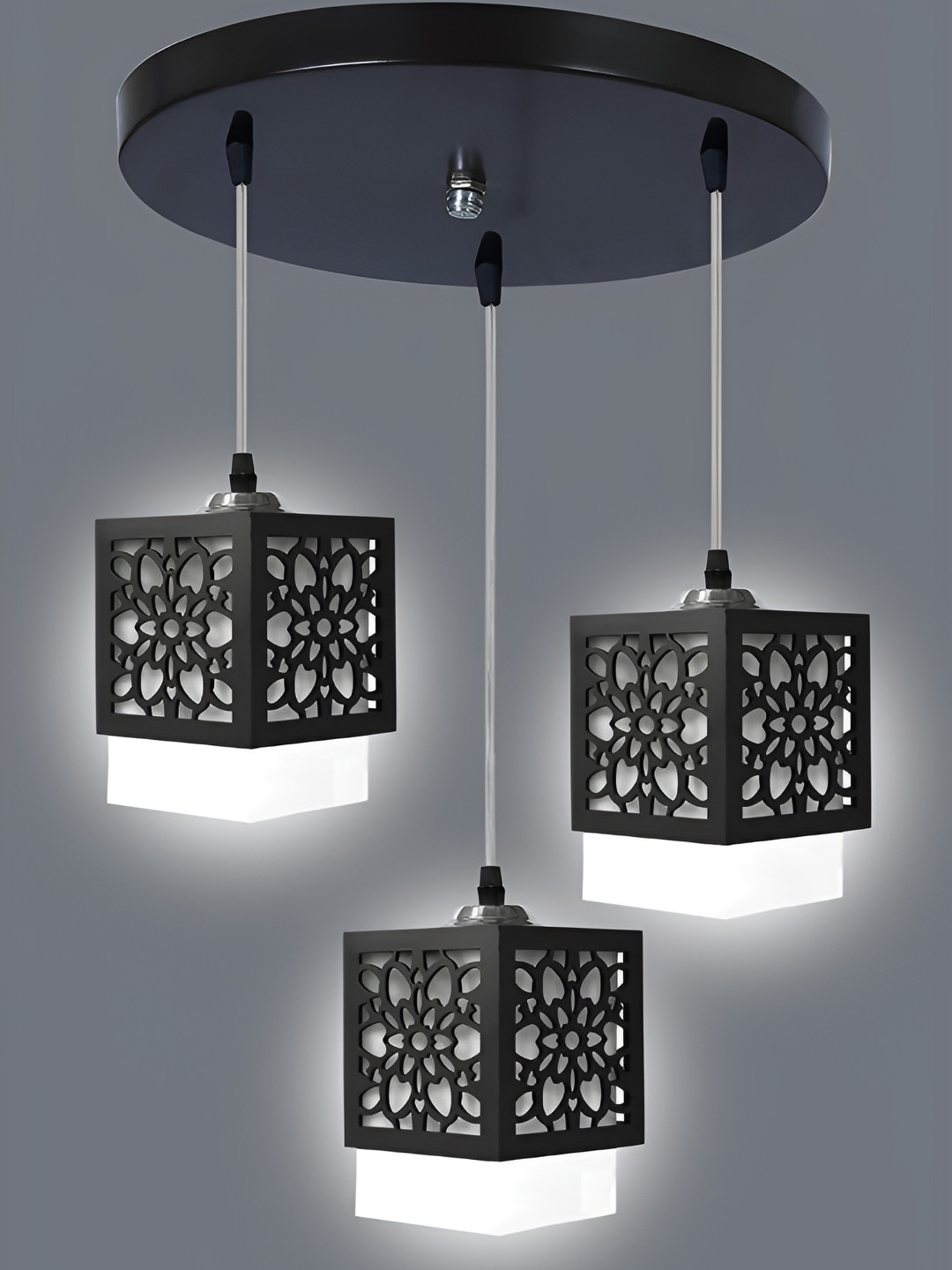 KINIS Gold-Toned Ceiling Lamp Brown & White Ceiling Lamp