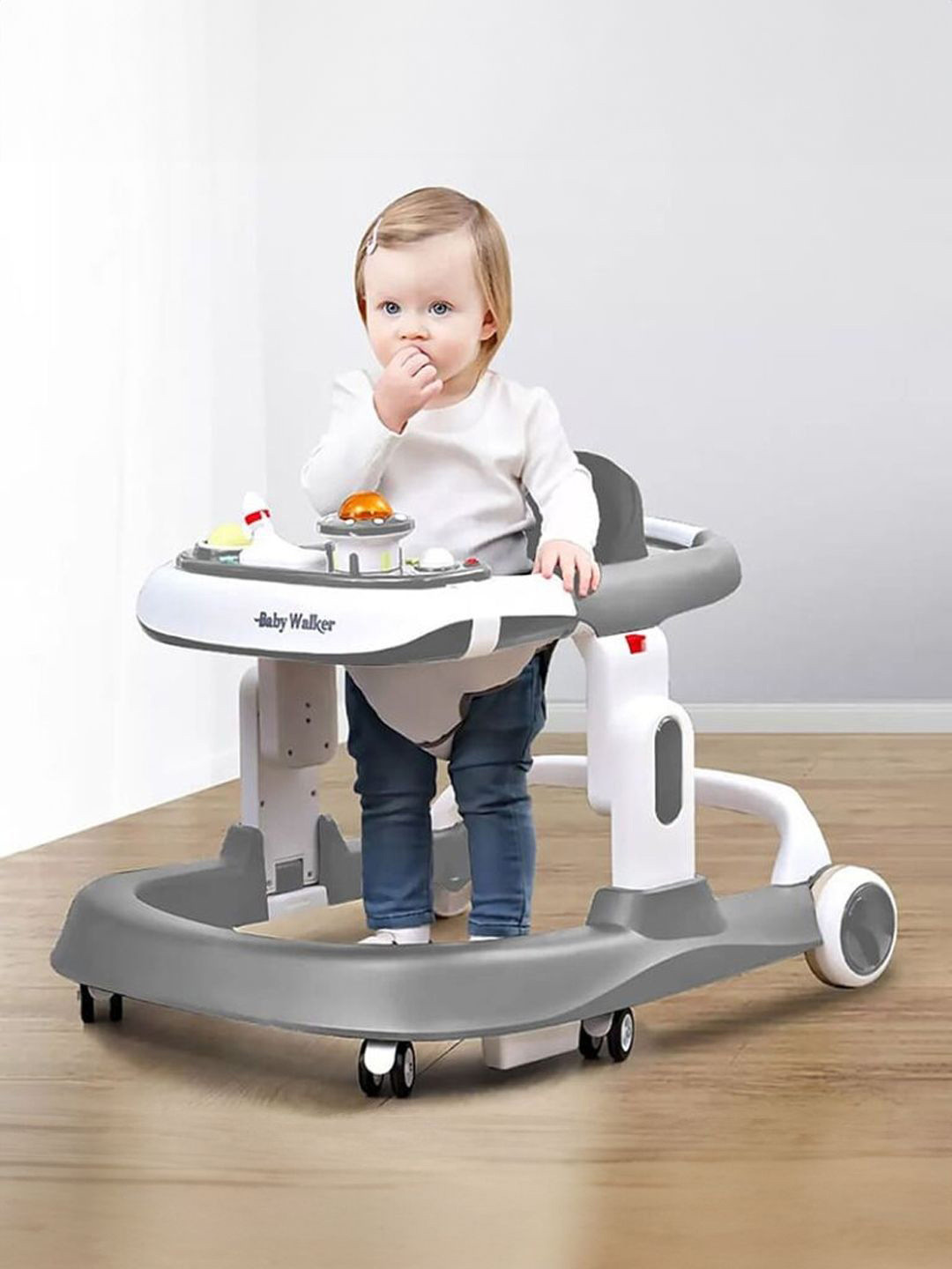 StarAndDaisy Anti Roll Design Baby Walker With Adjustable Height