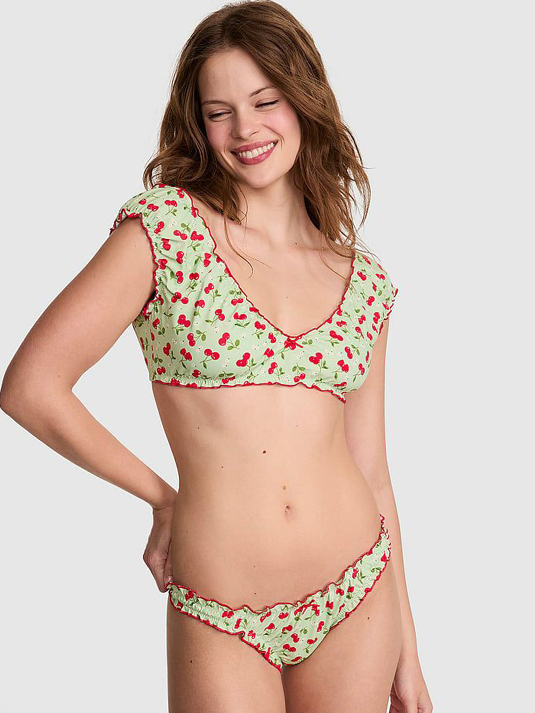 Victoria's Secret PINK by Frankies Bikinis Printed Hudson Bikini Swim Top