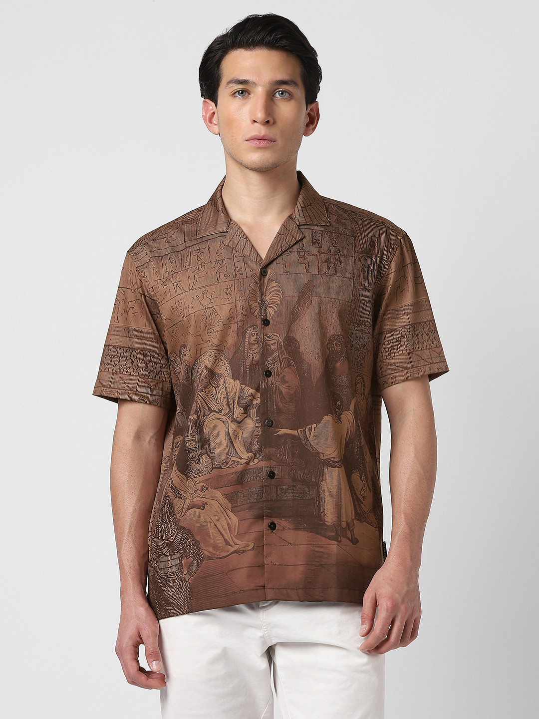 Van Heusen Men Slim Fit Floral Printed Party Shirt
