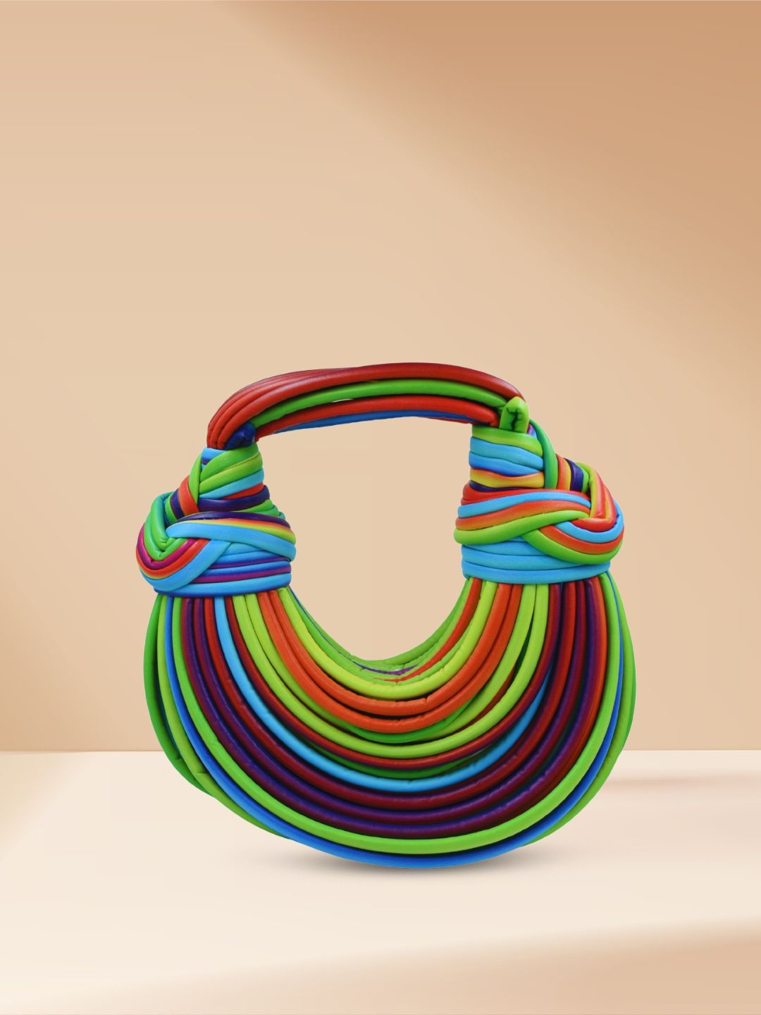 J & C Fashion Arena PU Rope Hobo Purse Clutch