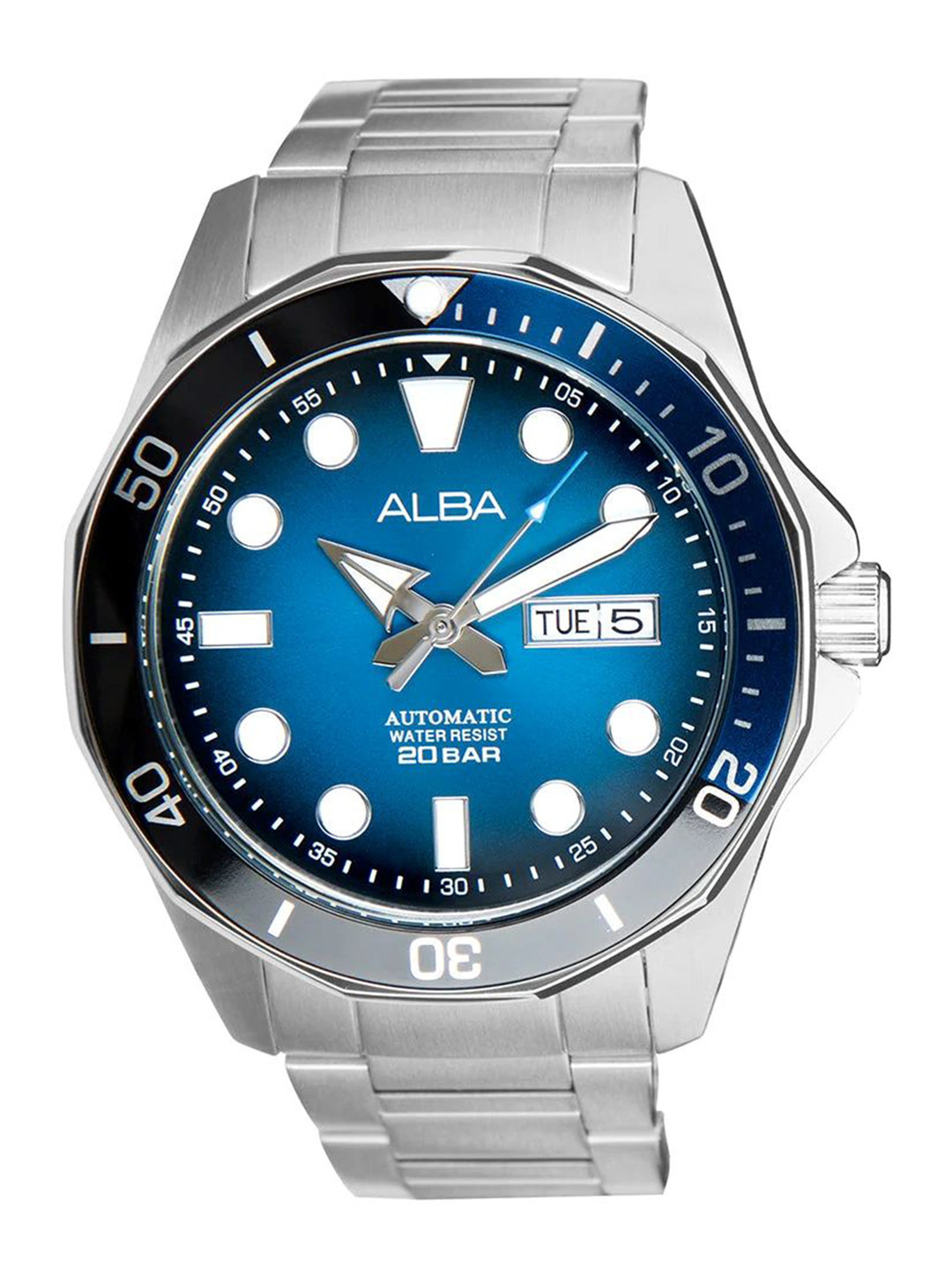 Alba by seiko Turquoise black gradation dial Automatic Watch AL4543X1