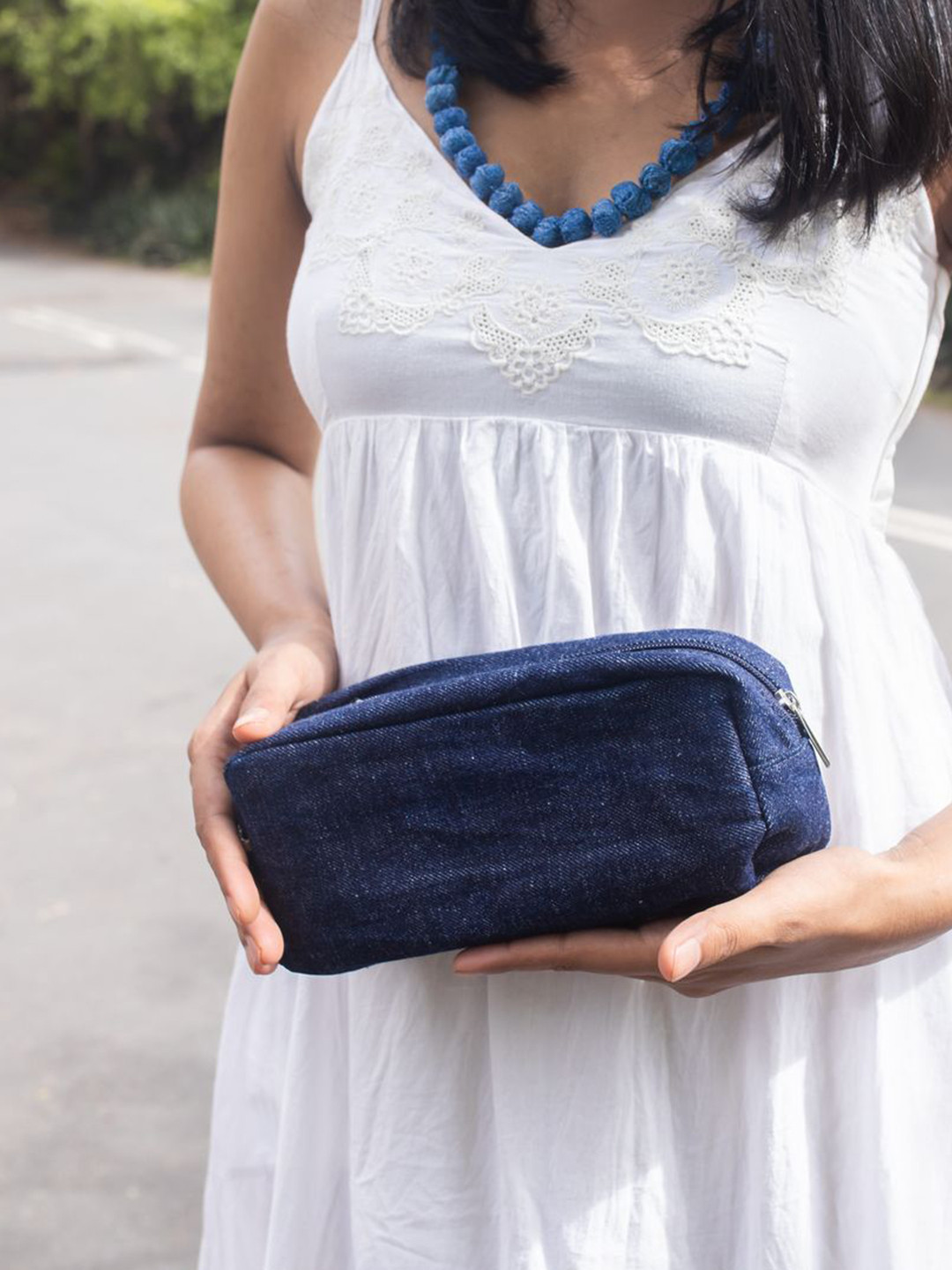 DWIJ Unisex Upcycled Handheld Denim Multipurpose Pouch