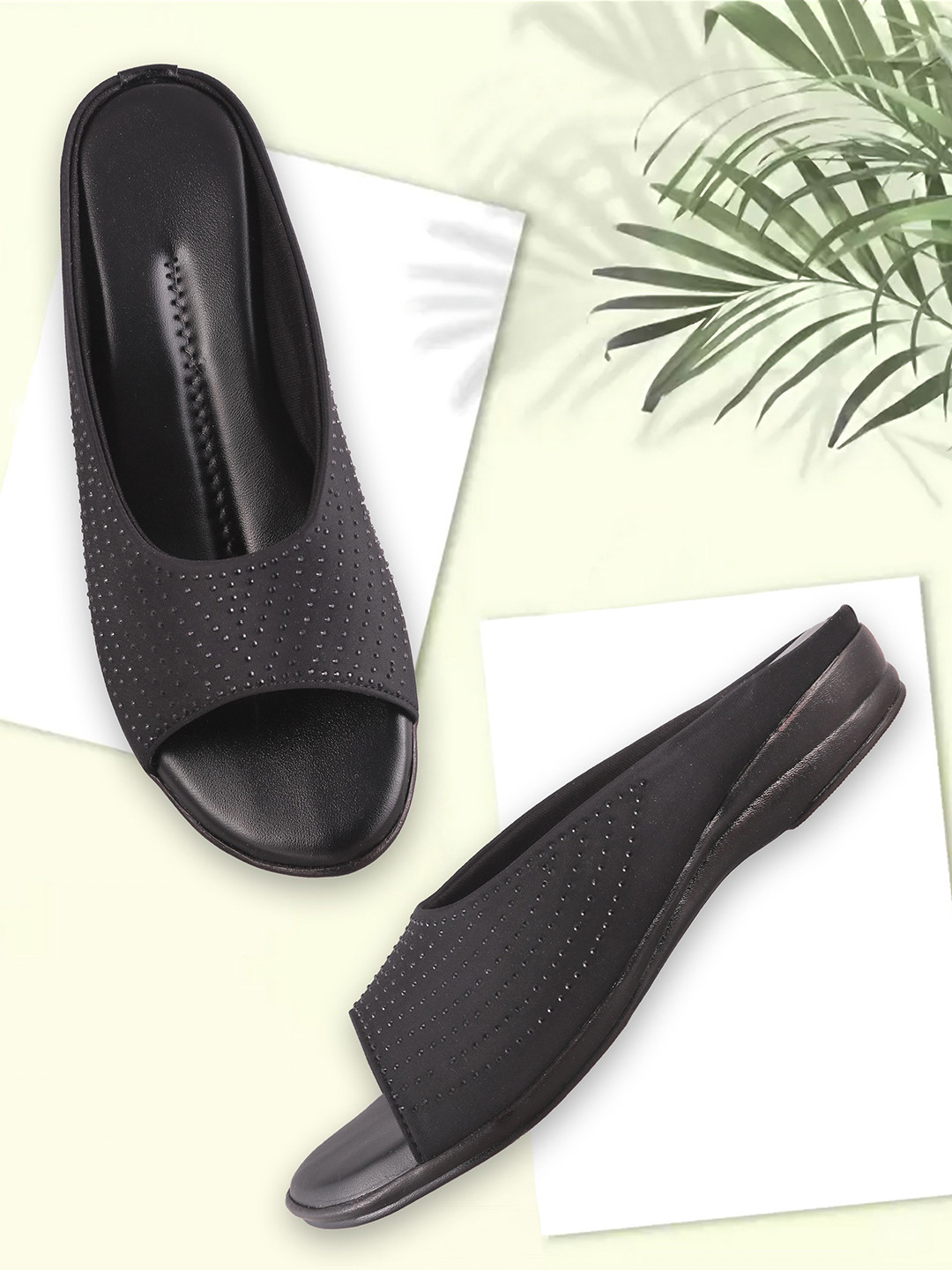 HUNYZA FOOTWEAR Women Western - Embellished Open Toe Flats