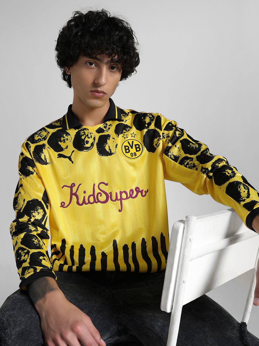 Puma KidSuper BVB Men Long Sleeve Retro Shirt
