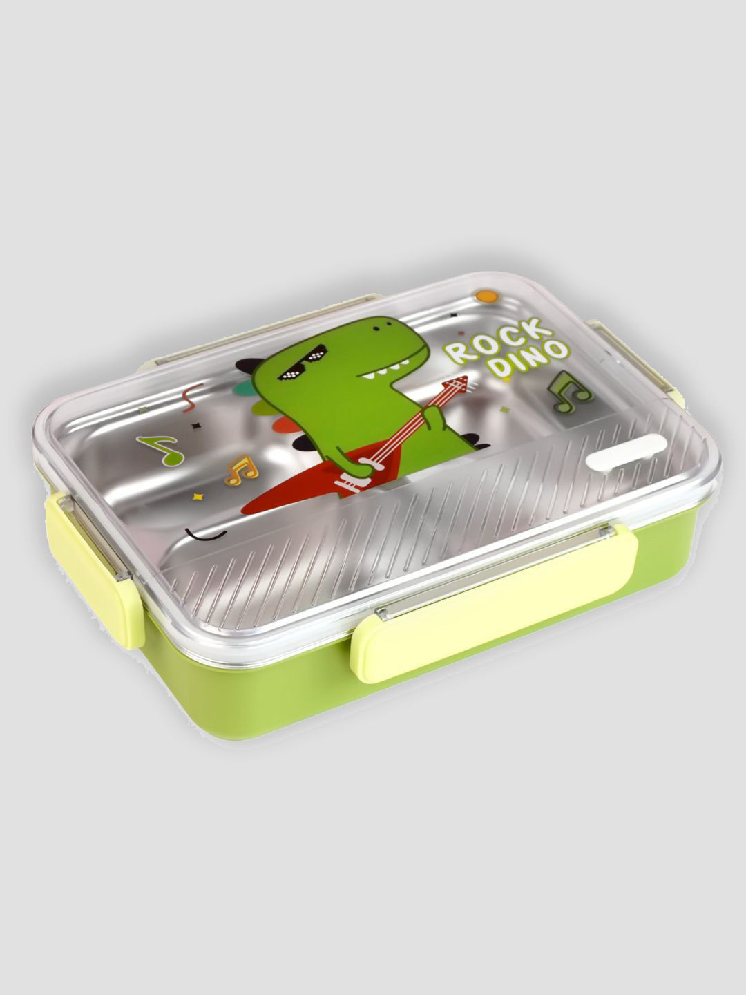 Little Surprise Box LLP Rock Dino Microwave Safe 2PCs Lunch Box With Spoon and Fork