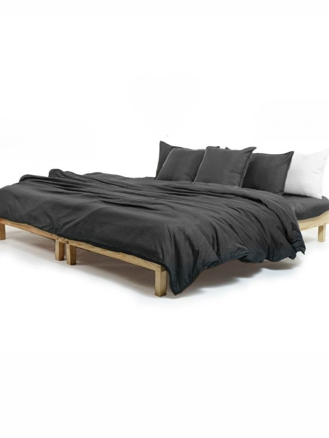 Zarf Charcoal AC Room 400 GSM Double Bed Comforter With 2 Pillow & 2 Cushion Covers