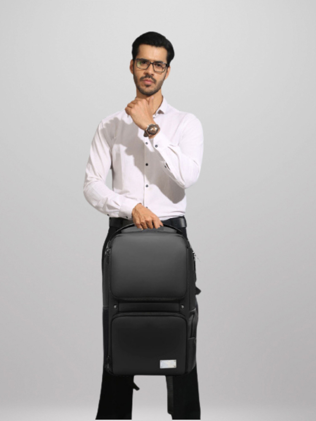 Ligo Bags Men Solid Large Padded Backpack