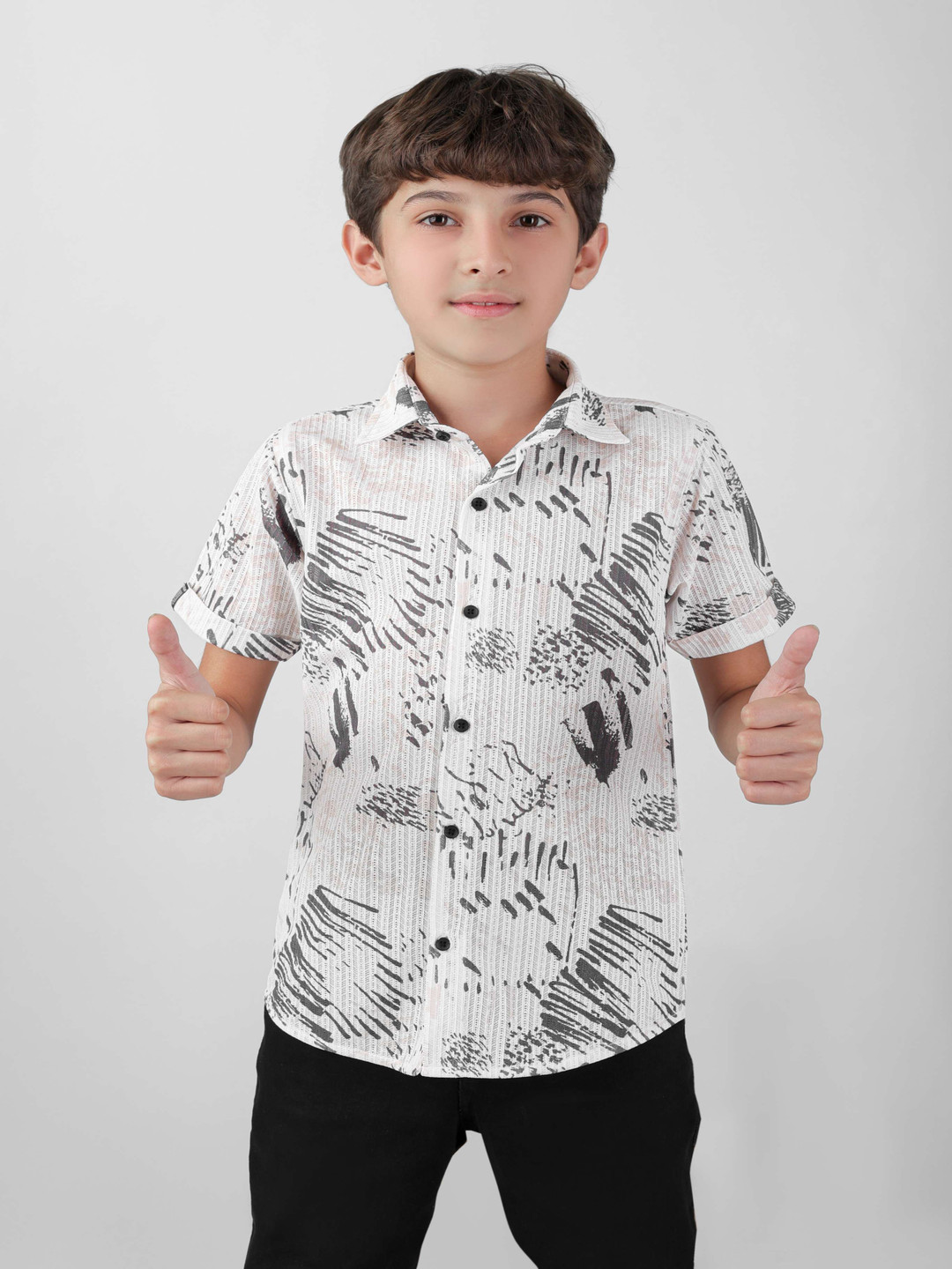 BEARSOUL Boys Floral Printed Casual Shirt