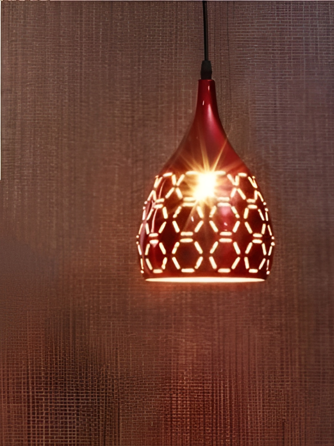KINIS Modern and Unique Style Maroon & White Aluminium Quirky Ceiling Lamp