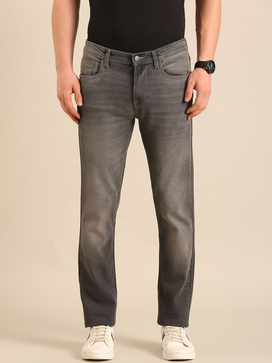 CAVALLO by Linen Club Men Urban Slim Slim Fit Mid-Rise Light Fade Jeans