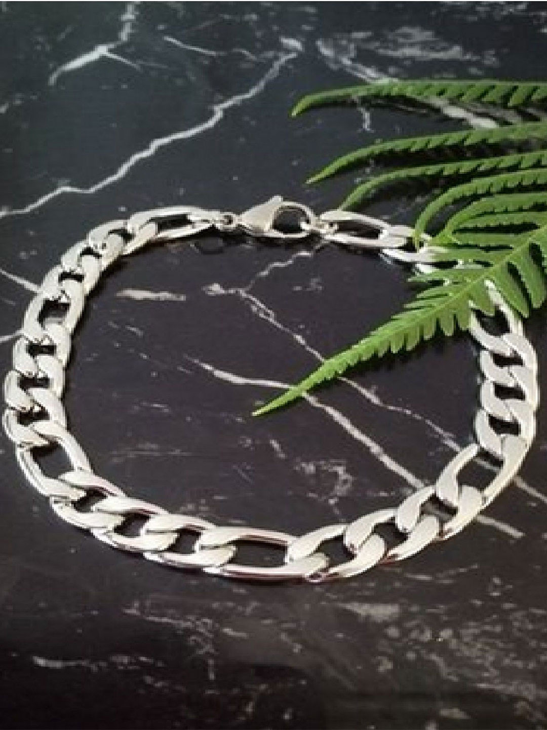Crazy Stainless Steel Silver-Plated Link Bracelet