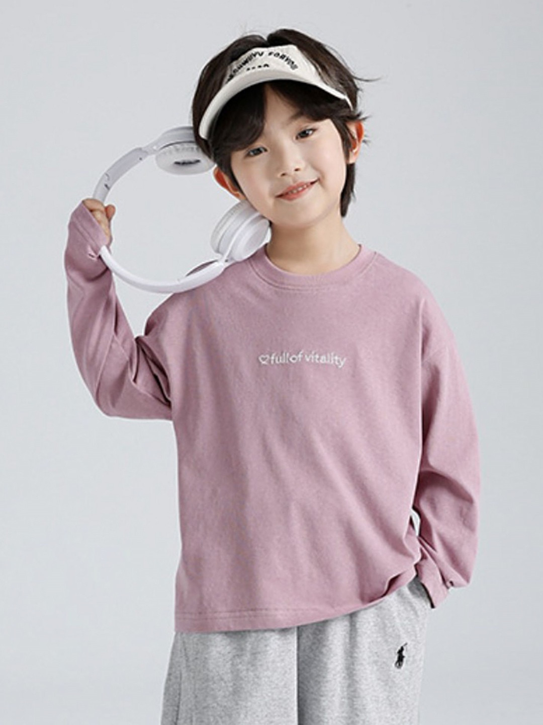 LULU & SKY Boys Typography Full Sleaves Regular Fit T-shirt