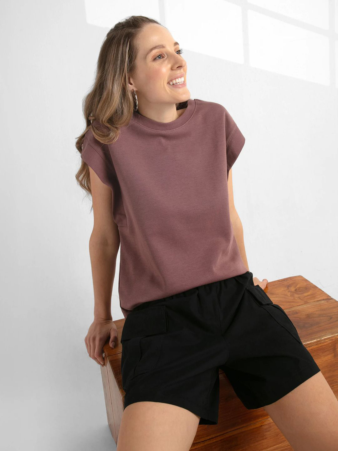 Jockey Groove Women Super Combed Cotton Rich Hybrid Tank Top with Ribbed Sleeves - WZ01