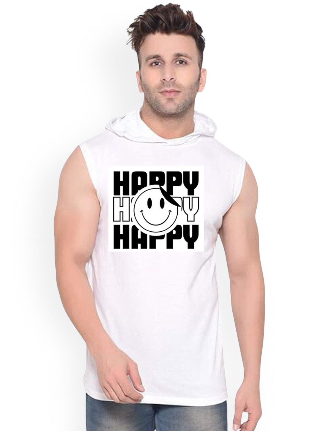 Fashnobic Cotton Happy Printed Gym Vest K__print-89_gym_vest_white