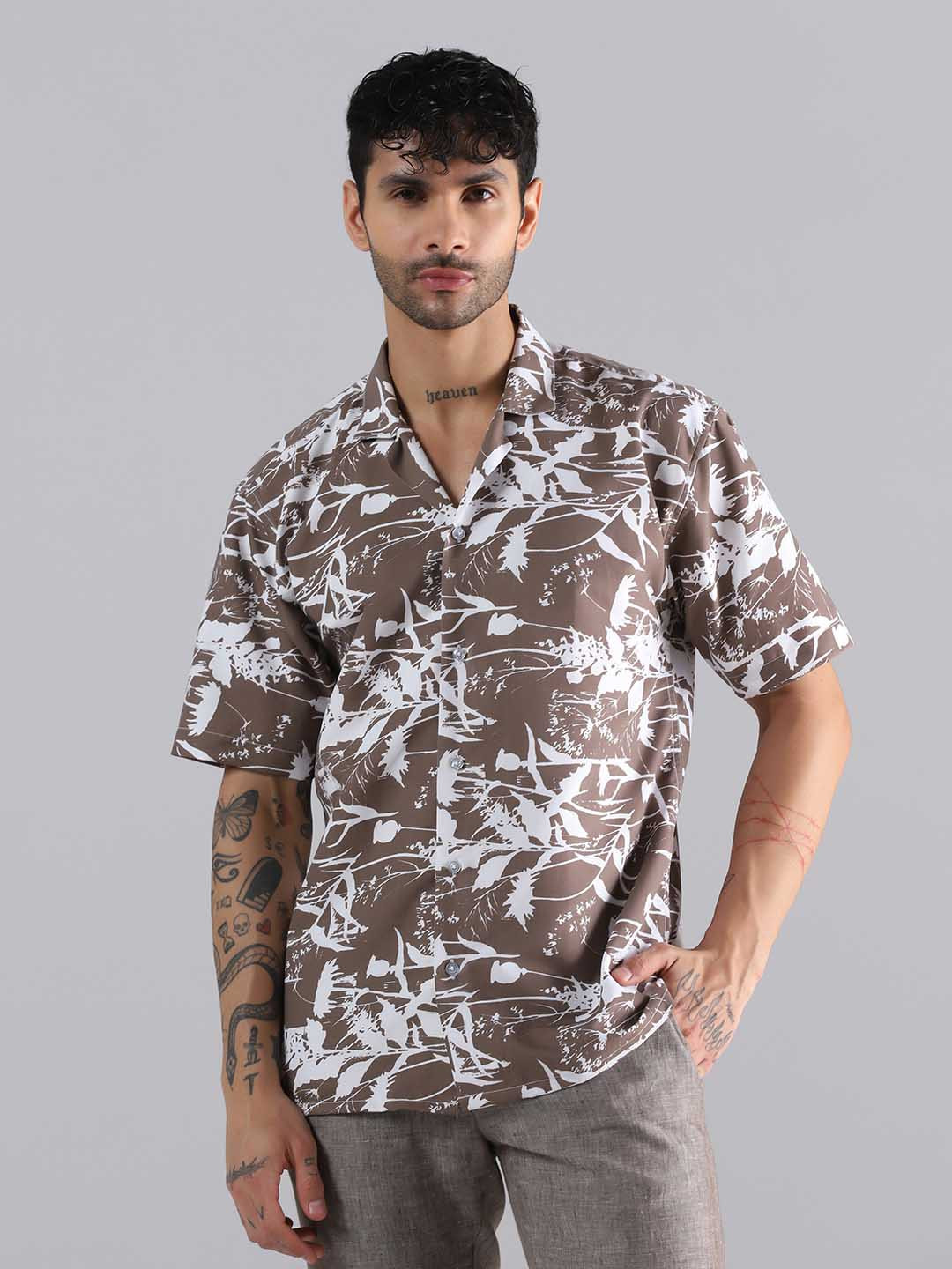 TAHVO Men Relaxed Casual Shirt