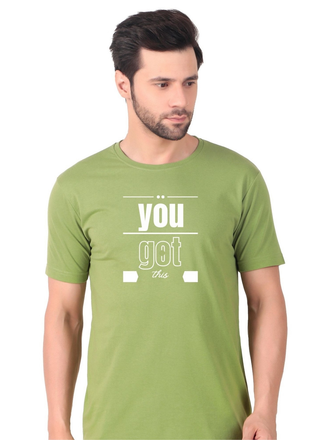 FABSTIEVE Men 1 Typography Printed Raw Edge T-shirt