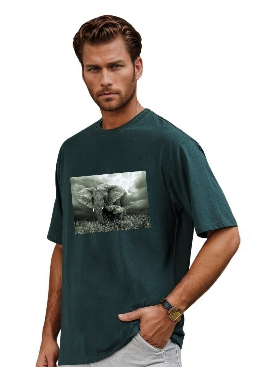 BLUEFICUS Men Printed Bio Finish Relaxed  Fit T-shirt