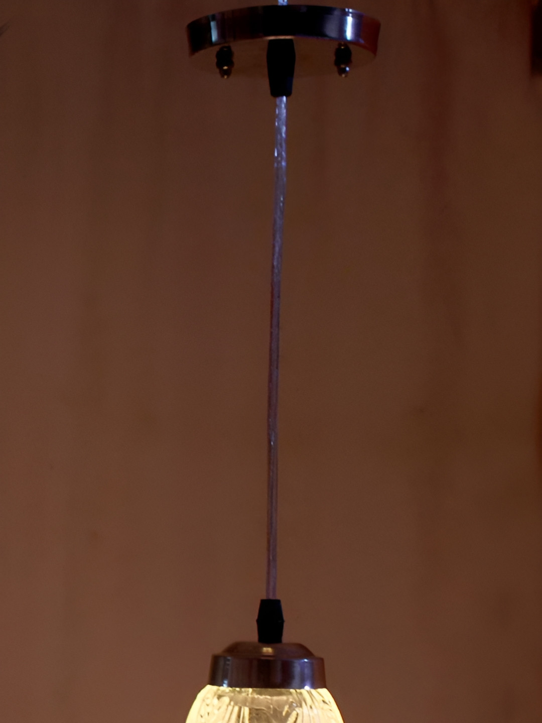 KINIS Modern and Unique Style Transparent & Black Textured Glass Ceiling Lamp