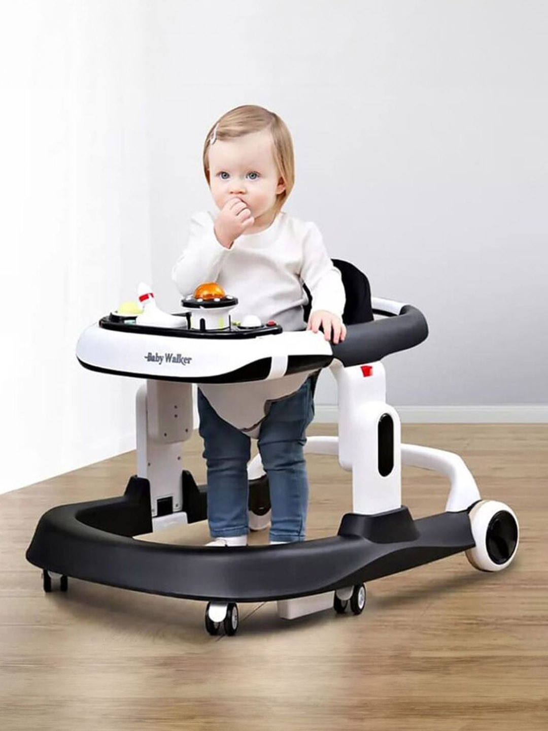 StarAndDaisy Anti Rollover Design Baby Walker With Adjustable Height