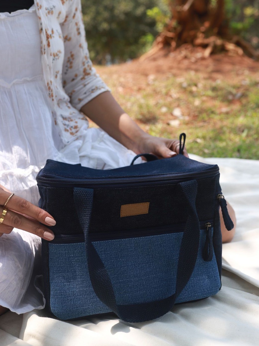 DWIJ Unisex Upcycled Denim Jeans Lunch Bag