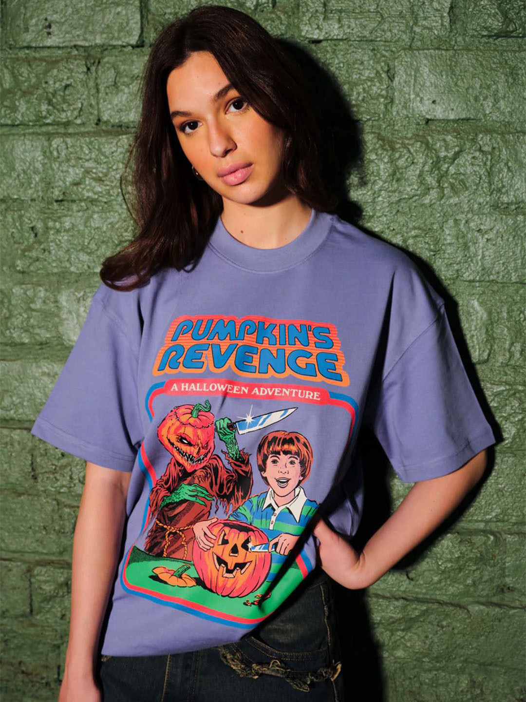 Bonkers Corner Women Pumpkin Tales Oversized T-shirt