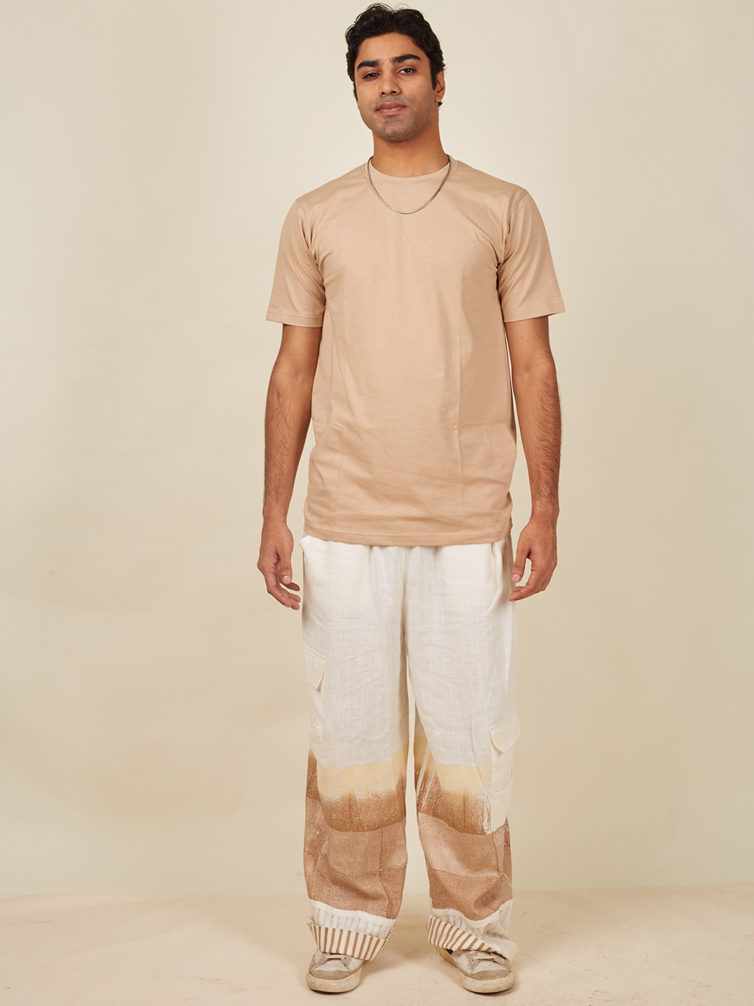 Banana Labs Ombre Pure Cotton Round Neck T-Shirt With Cargo-Trousers Co-Ords