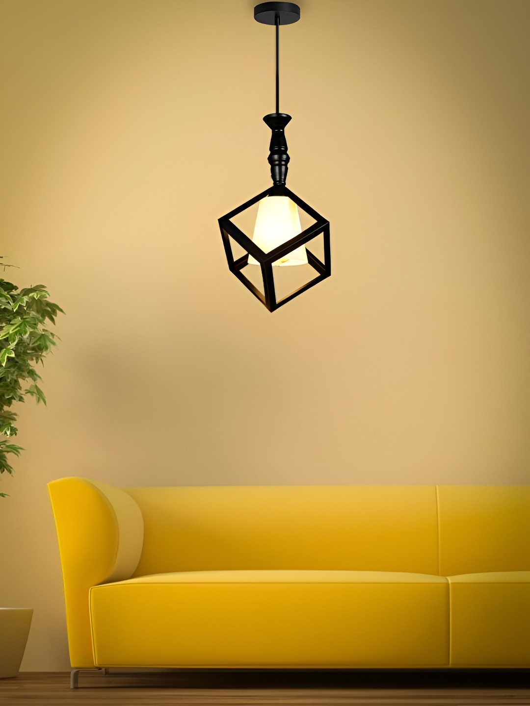 KINIS Black & White Metal Square Ceiling Lamp