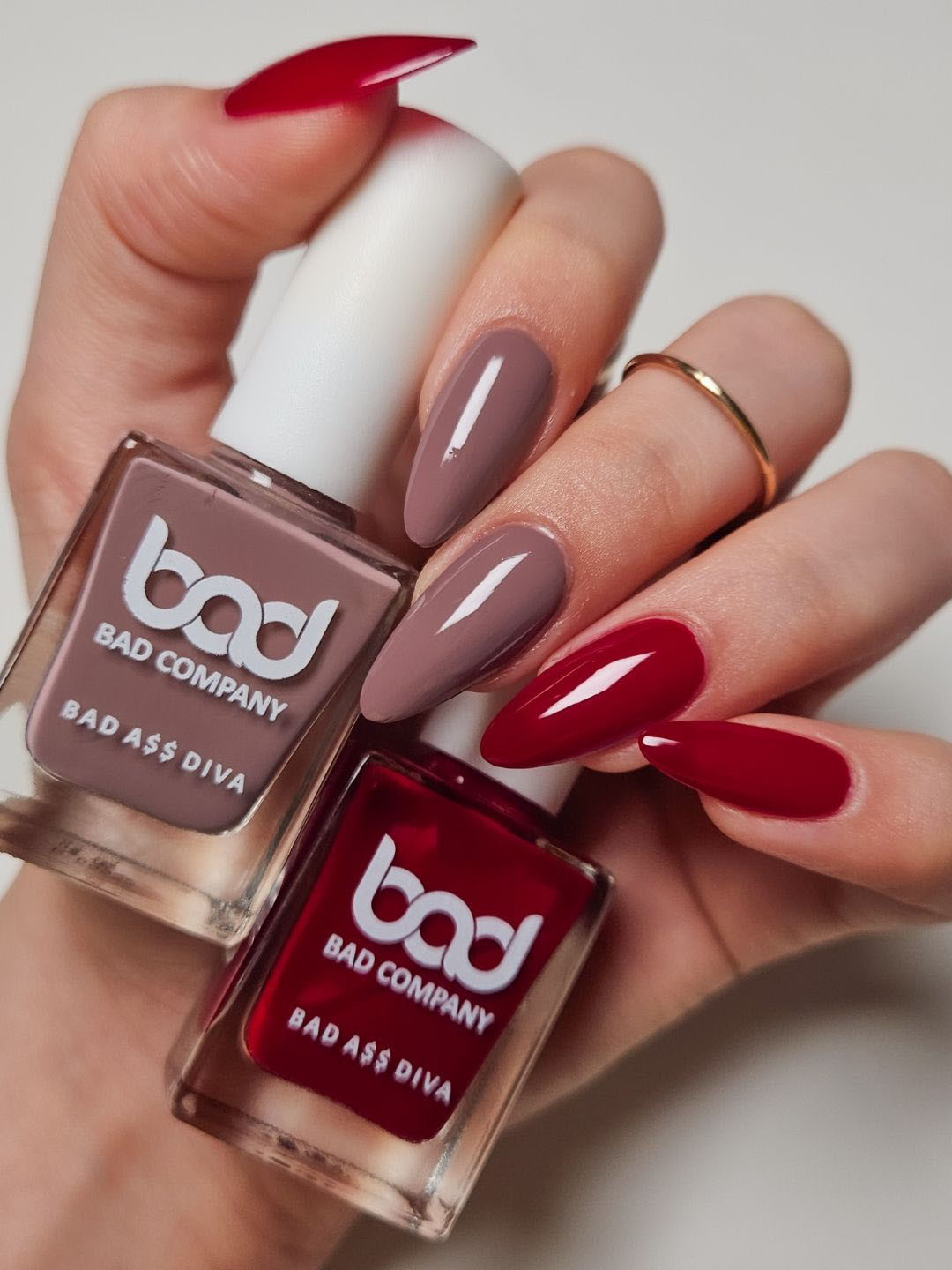 BAD COMPANY Set Of 2 Nail Polish - 10 ml Each - Tough Ai'nt Enough 71 - Leap Of Faith 73