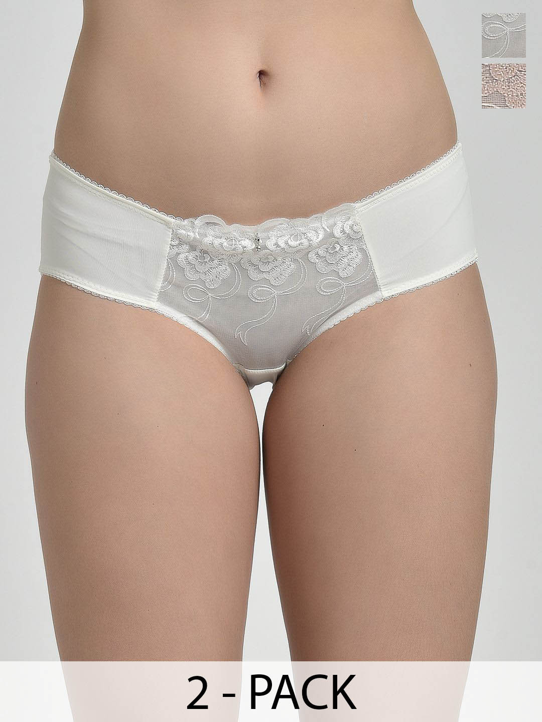 MAKCLAN Pack of 2 Low Waist Bikini Briefs-C1216PPBM