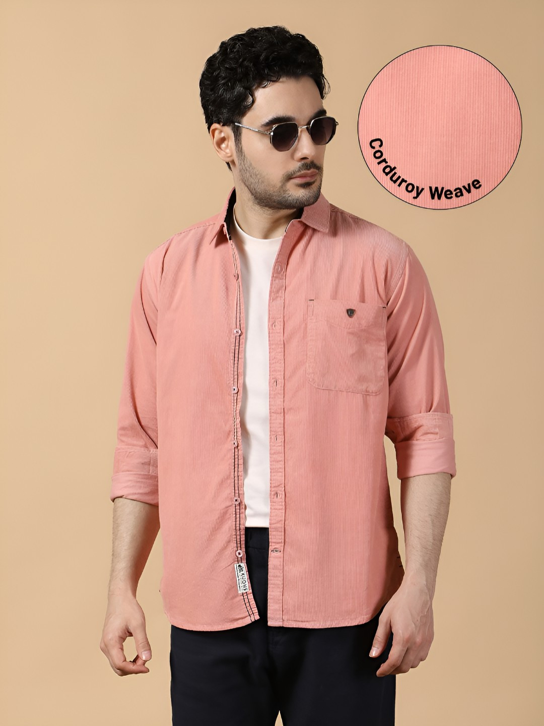 Kuons Avenue Corduroy Shirt-Collar Shackets