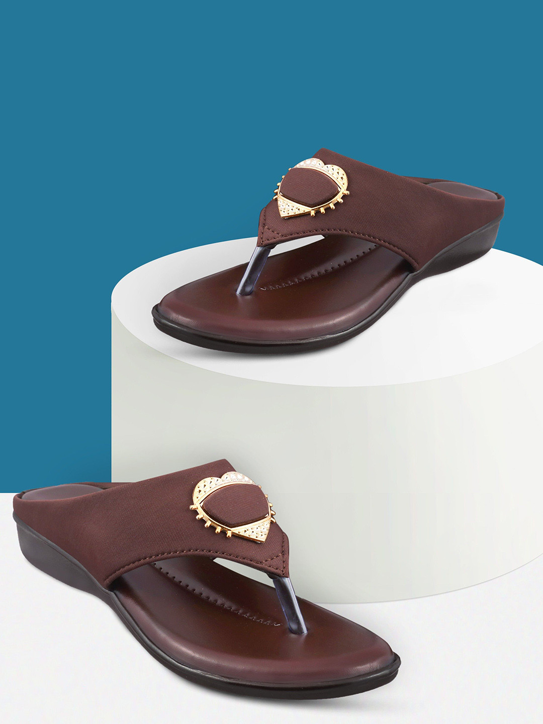 HUNYZA FOOTWEAR Women T-Strap Flats