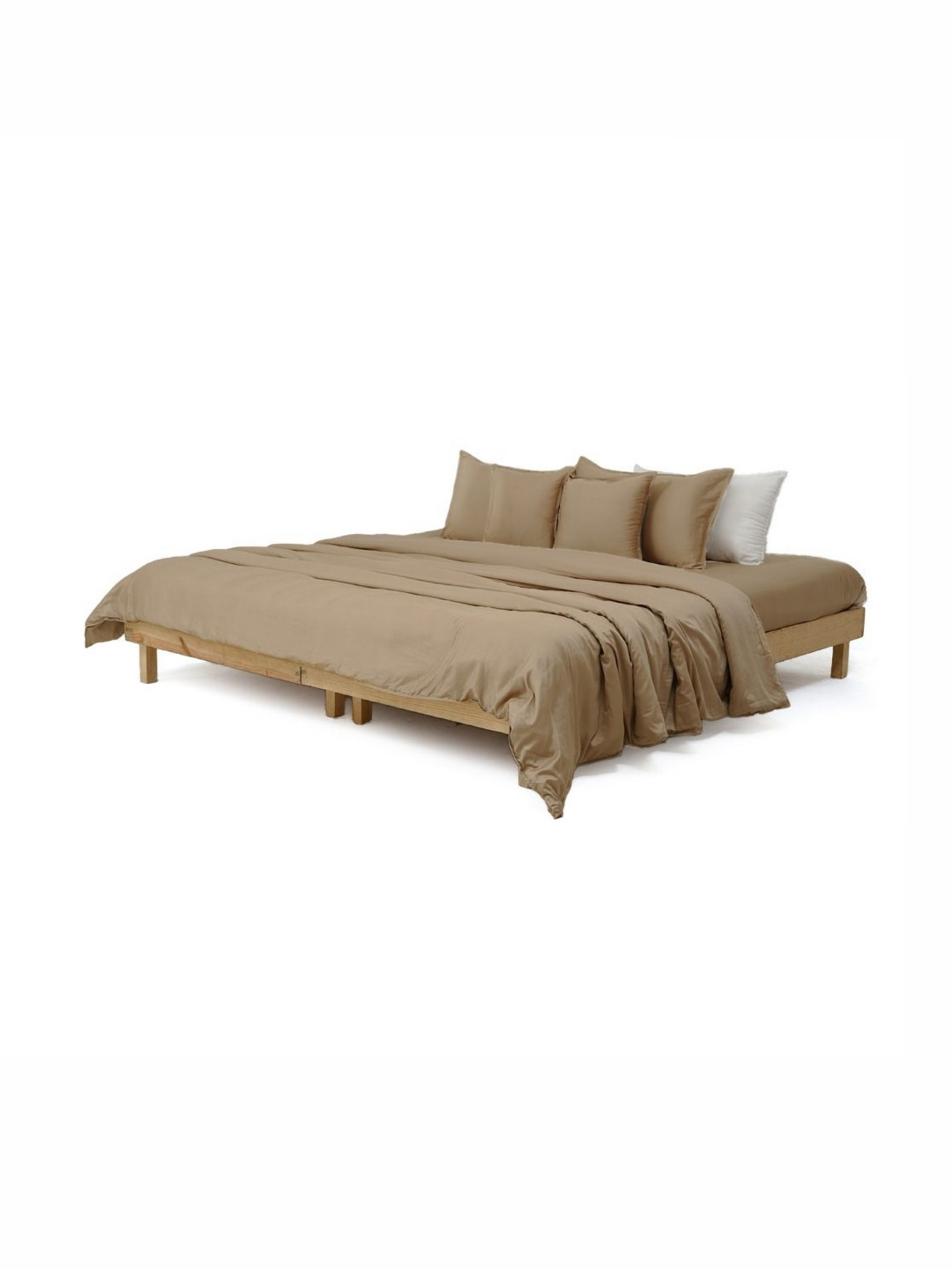 Zarf Tan AC Room 400 GSM Double Bed Comforter With 2 Pillow & 2 Cushion Covers