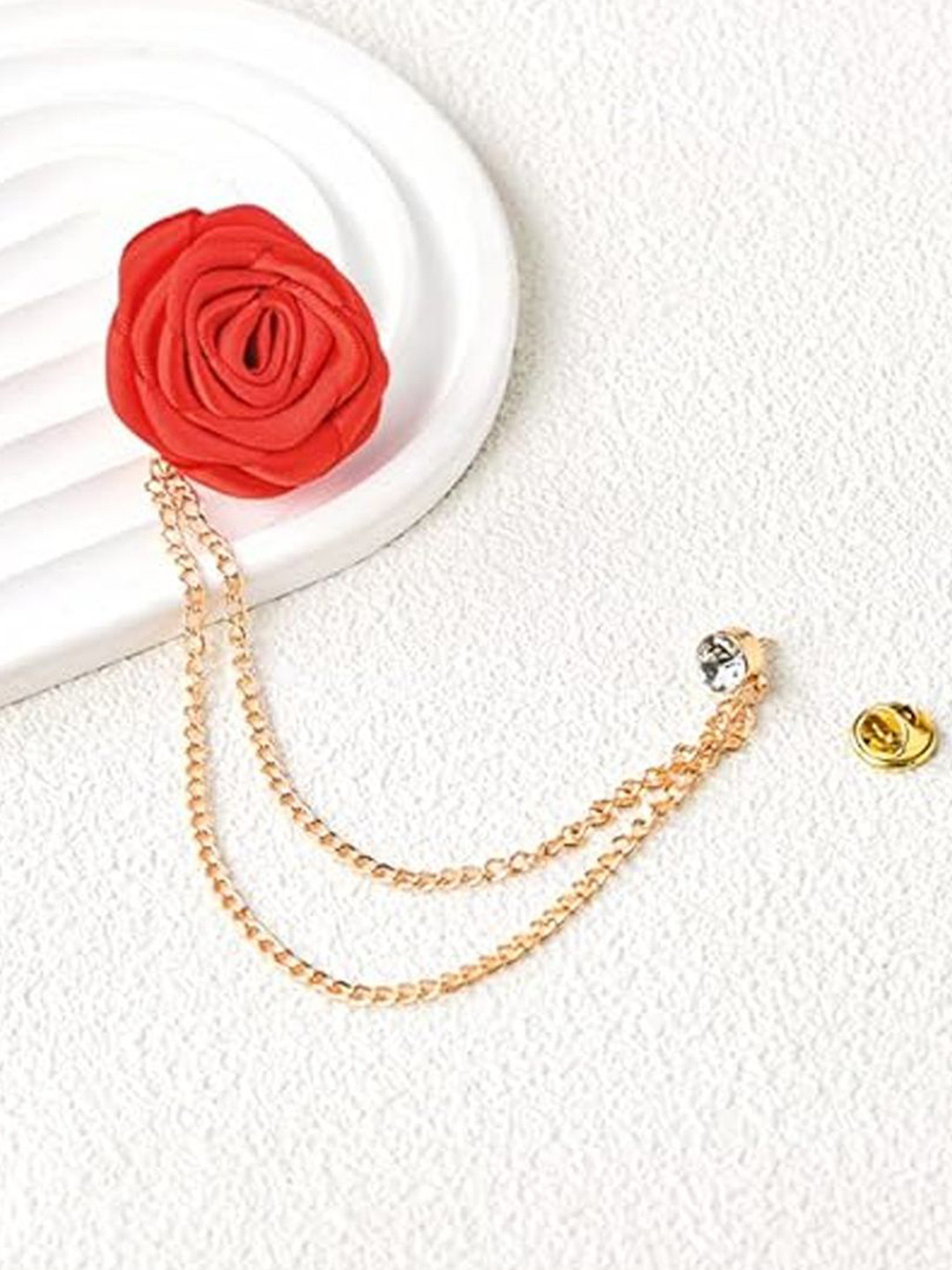 Curren Zircon Studded Statement Brooch