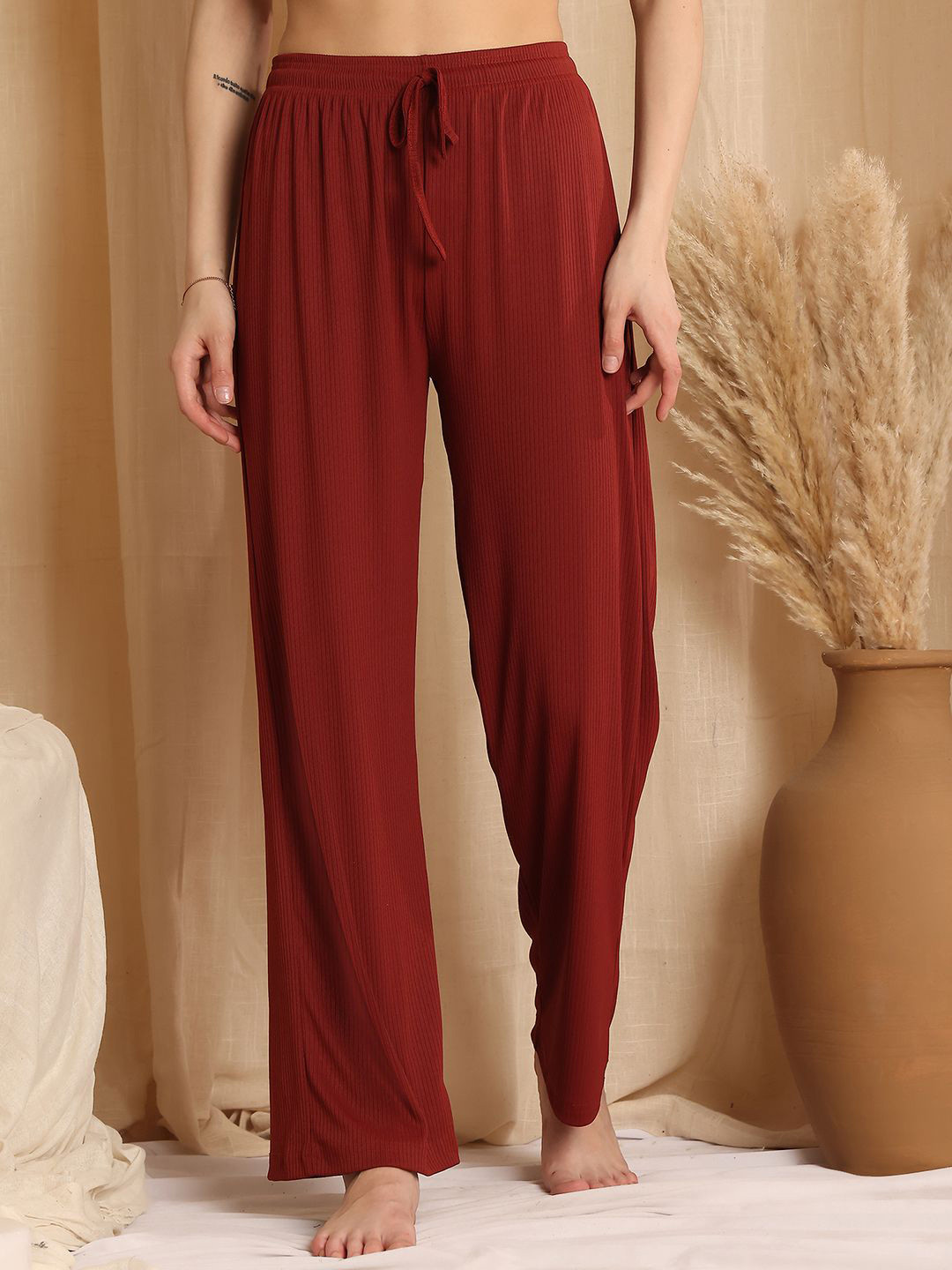 NEUDIS Wide Leg Ribbed Lounge Pants