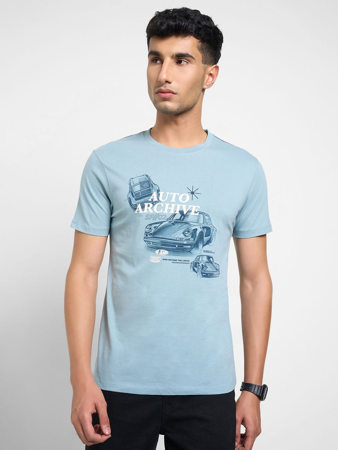 SF JEANS by Pantaloons Men Biker Slim Fit T-shirt