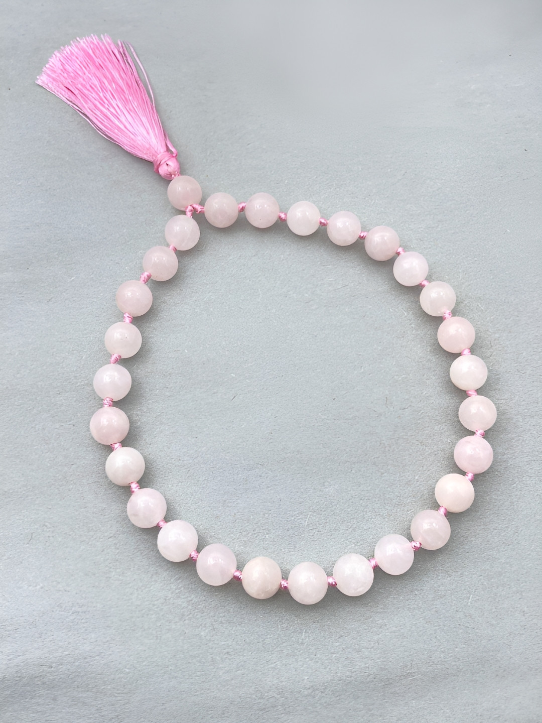 RDK Pocket Japa Mala With 27+1 Rose Quartz Beads