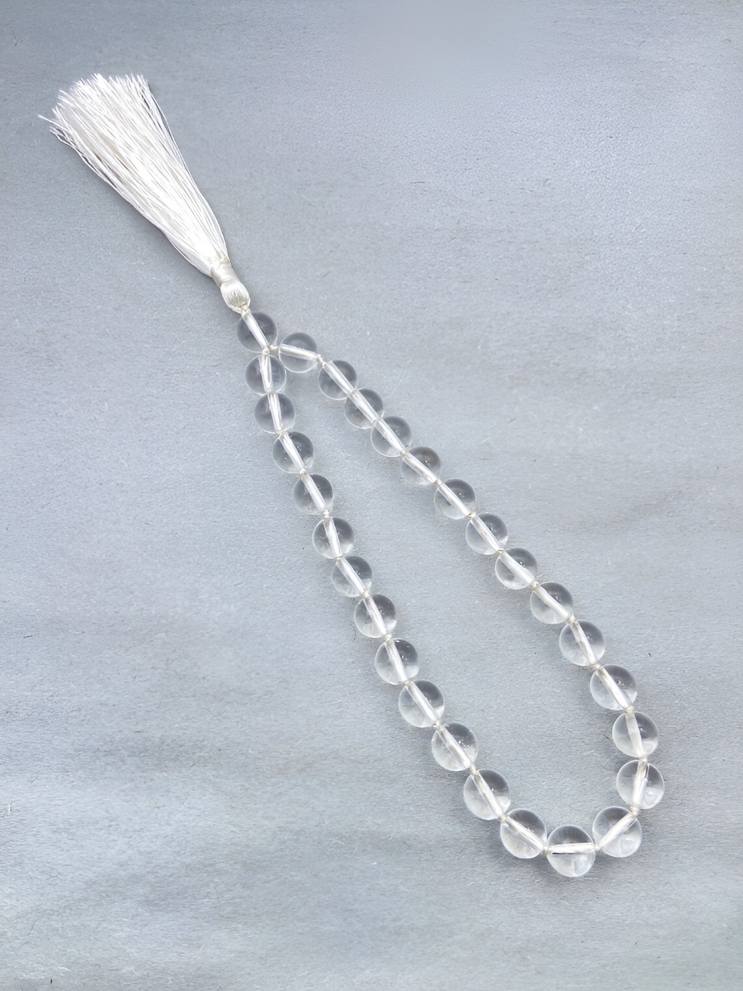 RDK Transparent Clear Quartz Beaded Pocket Japa Mala