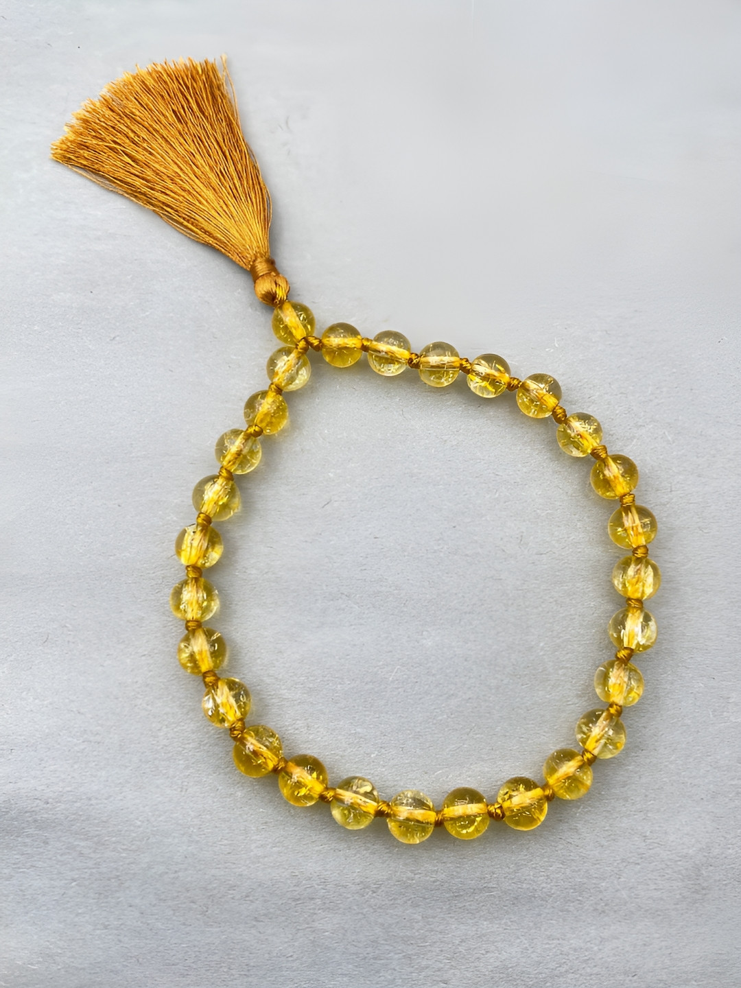 RDK Yellow Citrine Beaded Pocket Japa Mala