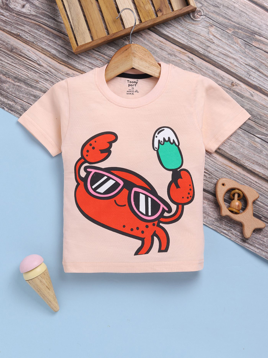 Toonyport Boys Printed Pockets T-shirt