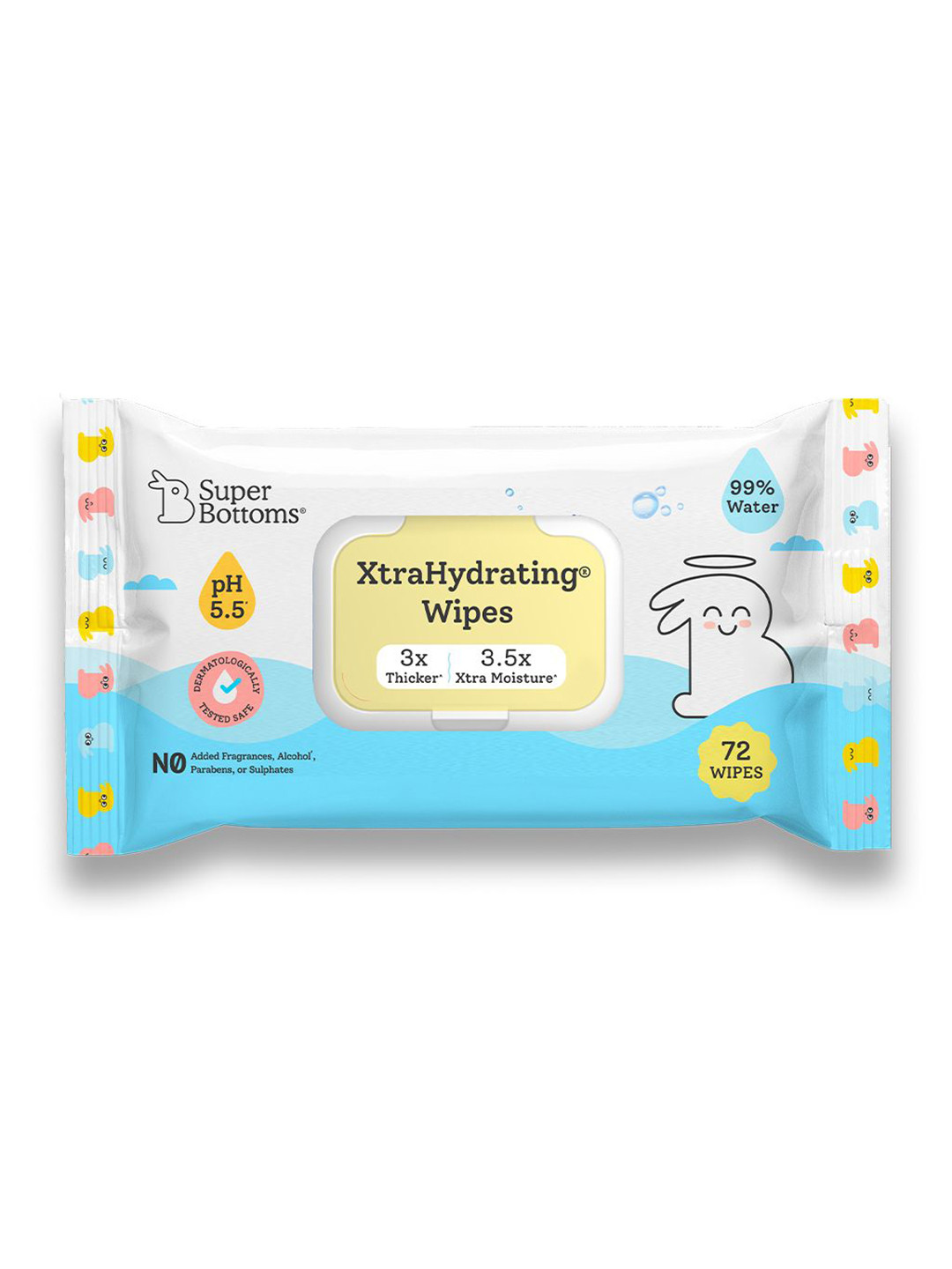 SuperBottoms Xtrahydrating Wipes - 72Pcs