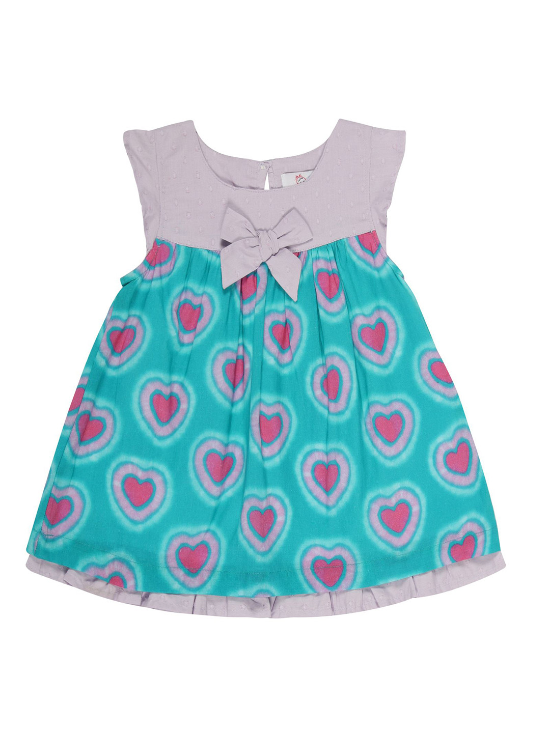YOUNG BIRDS Polka Dot Print Fit & Flare Dress