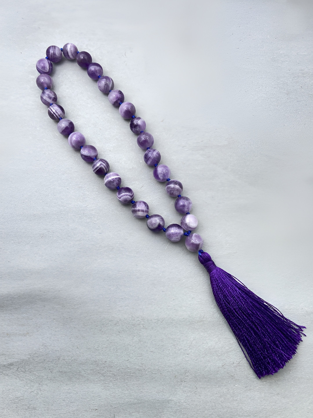 RDK Purple Amethyst Beaded Pocket Japa Mala