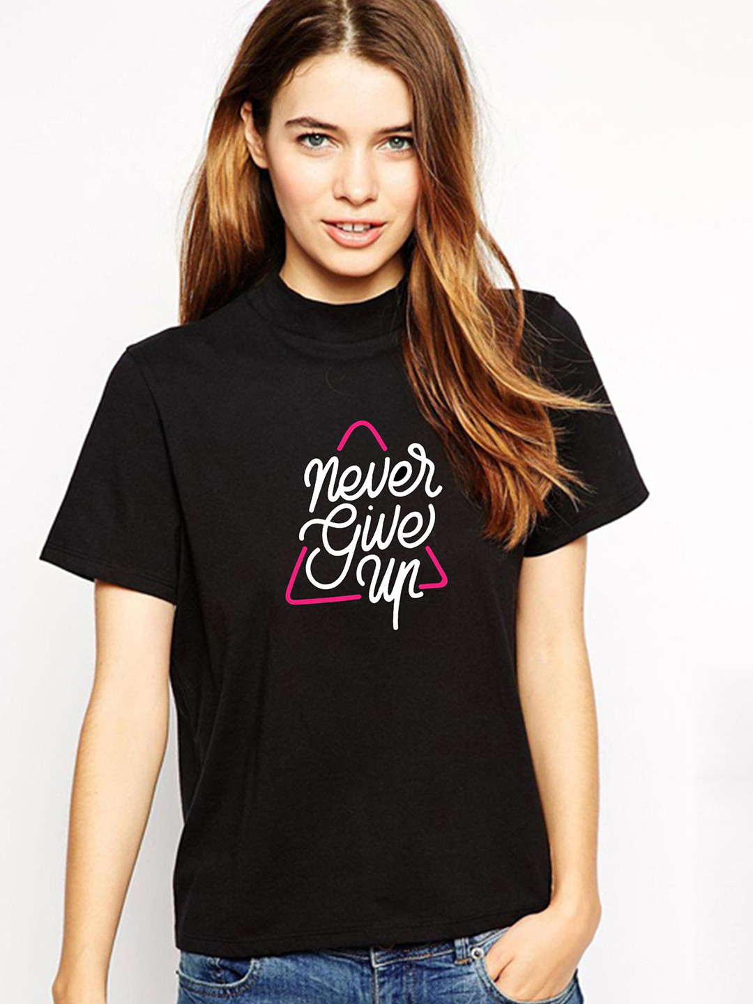 ZAMBYFASHION Women Varsity Printed T-shirt