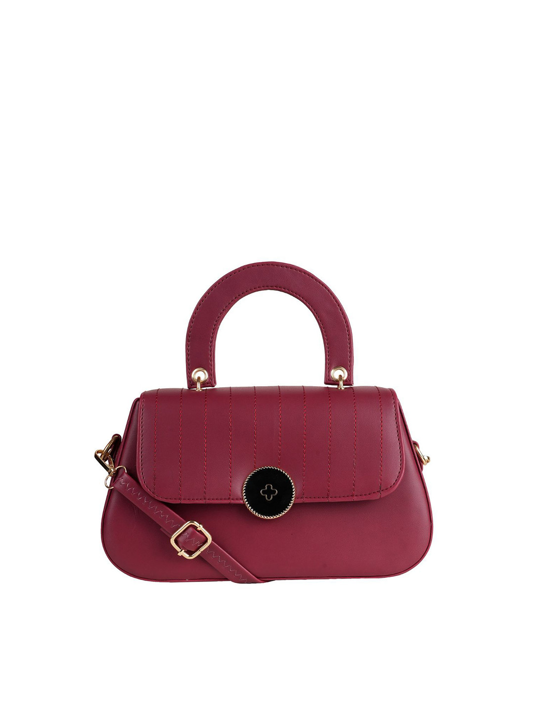 Flingo Structured Versatile Leather Handheld Bag