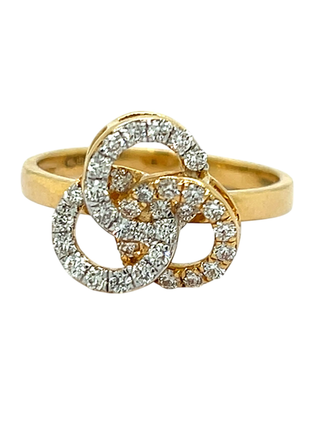 SHAIVA Gold Ring with Brilliant-Cut Diamond