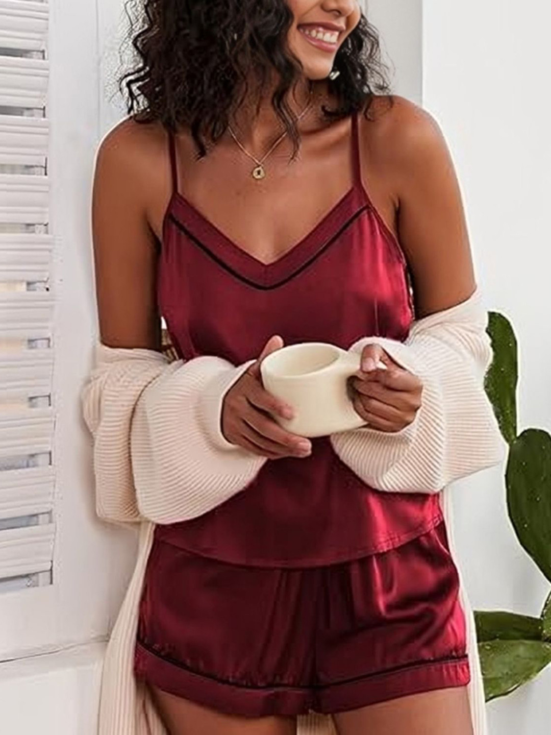 Klovvy Shoulder Strap Night Suits